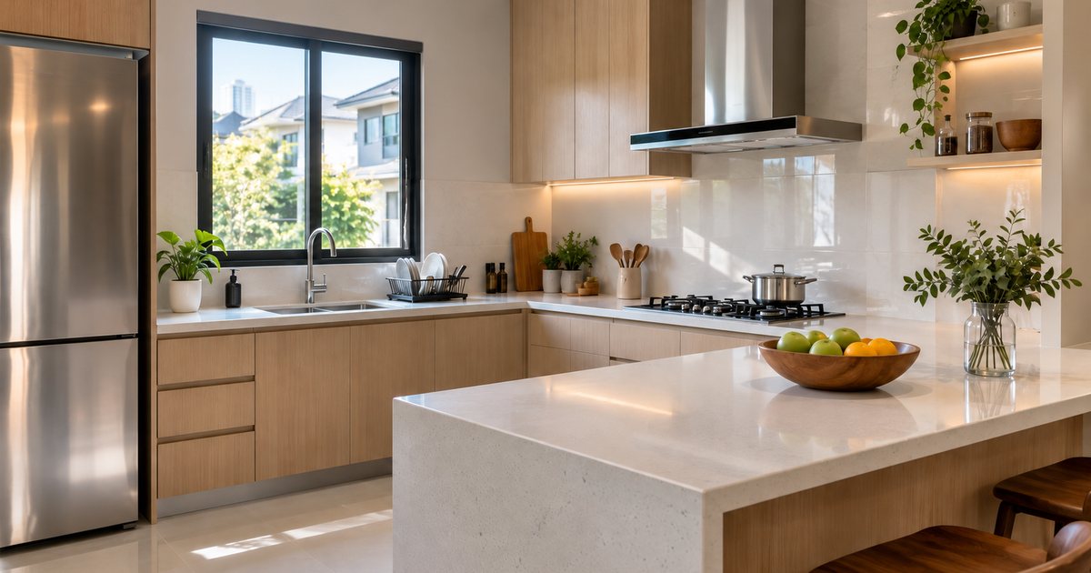 Kos Renovate Dapur 2026: RM8k Hingga RM60k — Apa Beza?